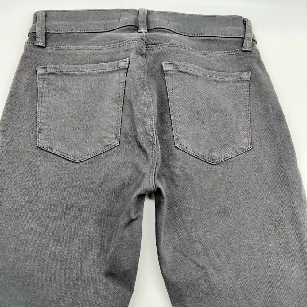 J Brand Factory Distressed Cropped Demen Grey Mid-Rise w/Raw un-Hem Size 25